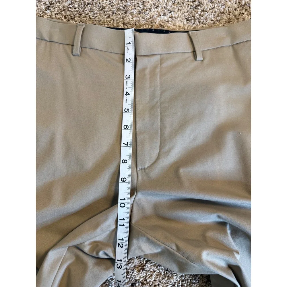 Banana Republic Slim Fit Chino Pants Men 33x32 Tan Khaki Stretch Cotton Trousers
